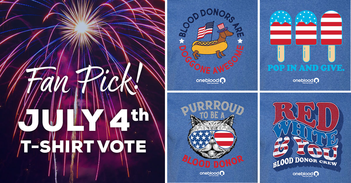 How to Get the 2024 FanFavorite OneBlood Fourth of July Tshirt