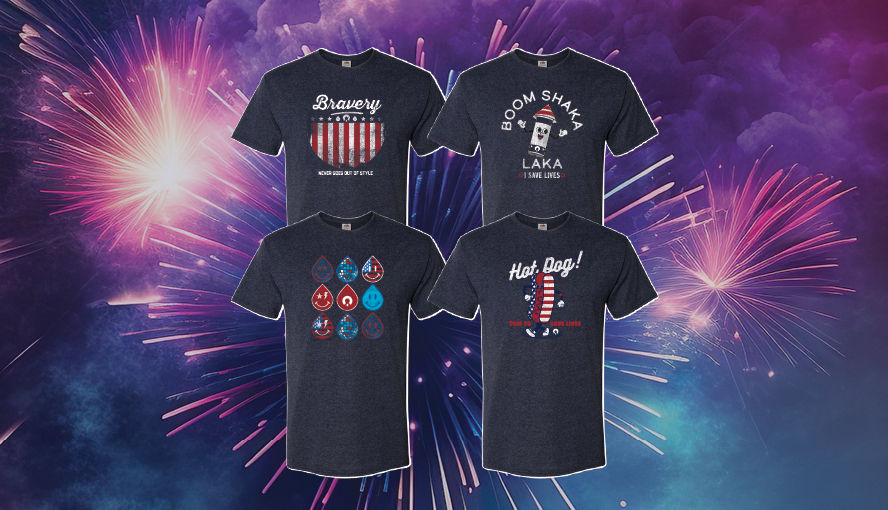 Vote for Your Favorite 2025 OneBlood Fourth of July T-shirt