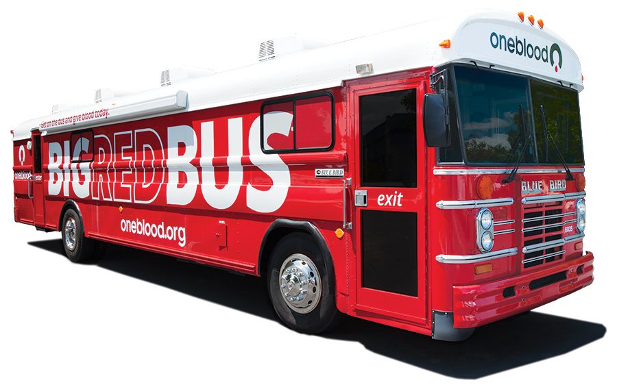 Big red bus blood drive 