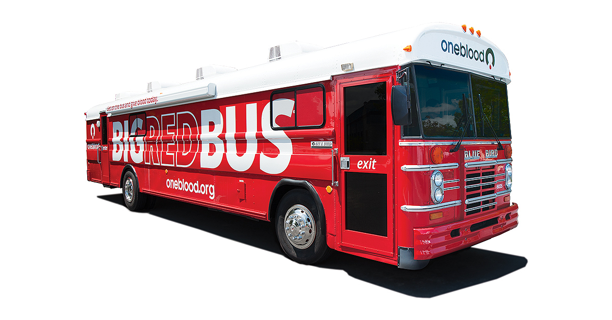 Big red bus blood drive 