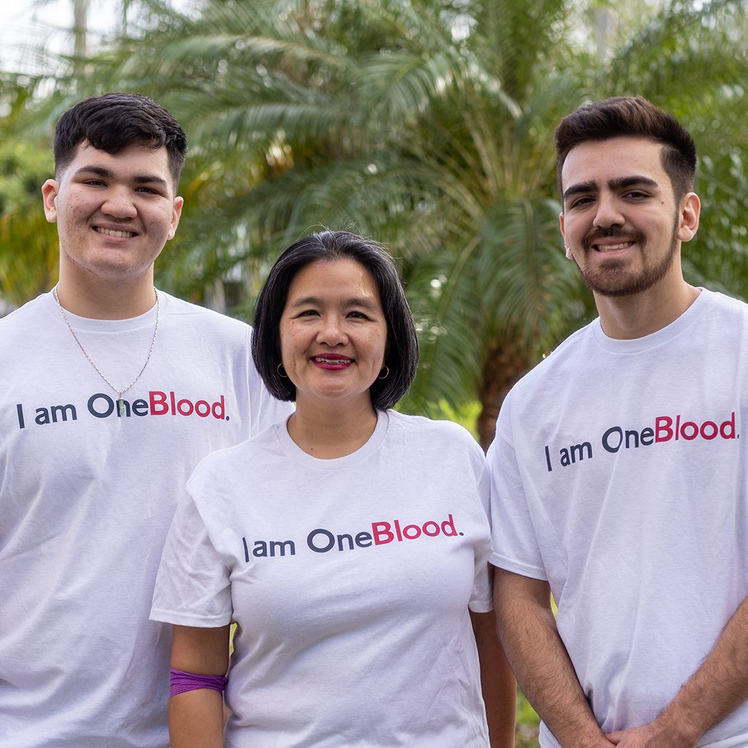 Cynthia, Kenny and Charlie I am OneBlood January 2023