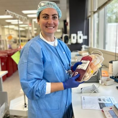 OneBlood lab workers