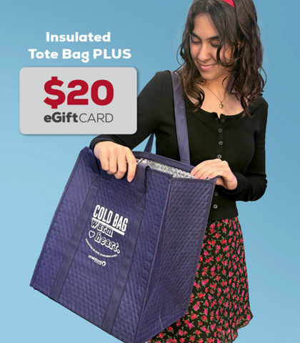 OneBlood Insulated Tote and $20 eGift Card