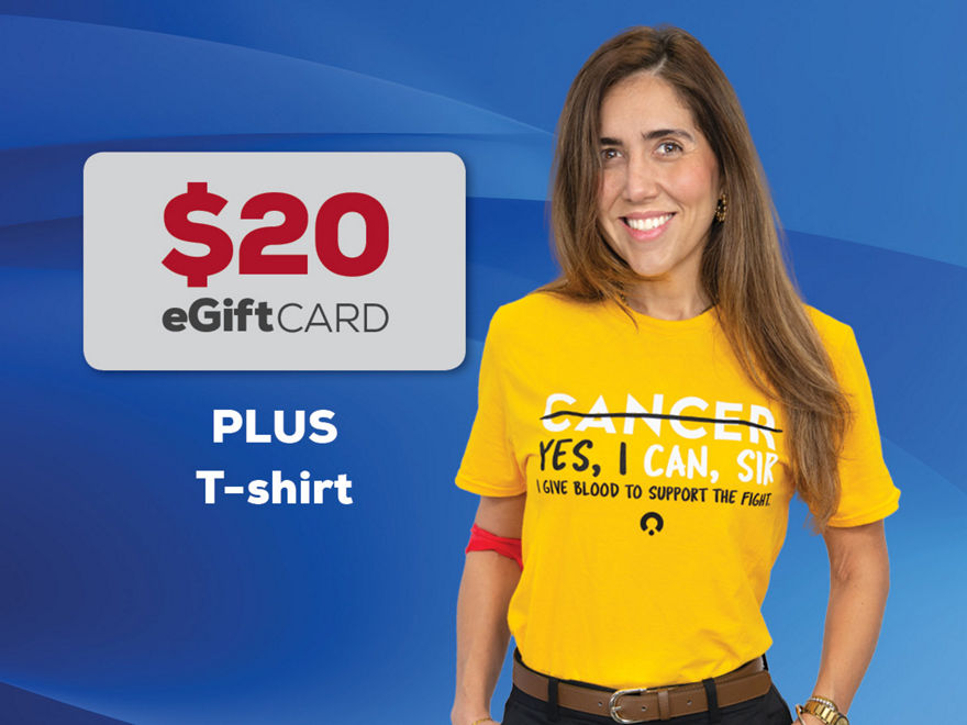 $20 eGift Card Plus a Cancer Awareness T-shirt