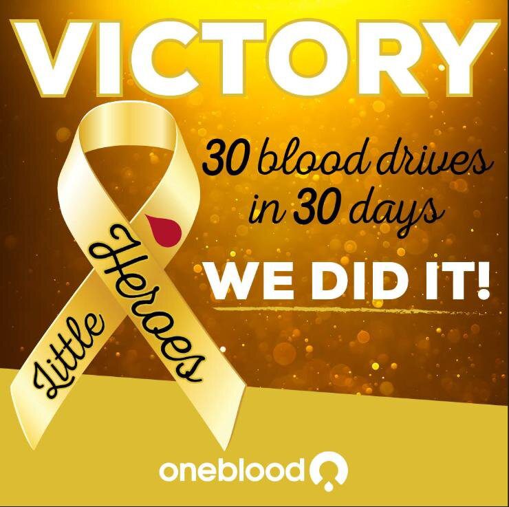 Little heroes blood drives yellow ribbon 30 blood drives in 30 days