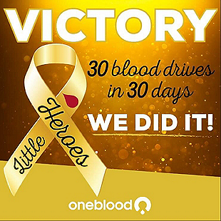 Little heroes blood drives yellow ribbon 30 blood drives in 30 days