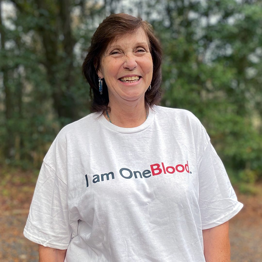 Wanda N. In the I Am OneBlood t-shirt