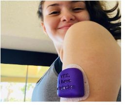 teenage girl type-1-diabetic smiling
