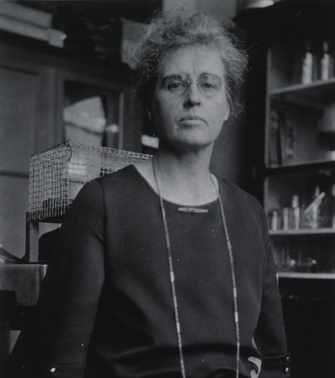 Dr. Winifred Mayer Ashby (1879-1975) sitting in her office