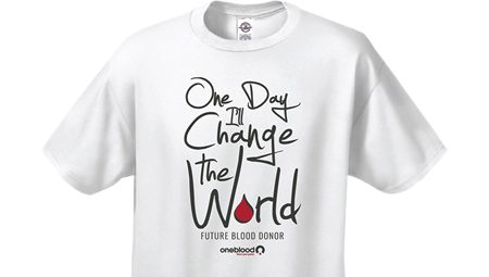 pint size hero t-shirt, one day I'll change the world, future blood donor t-shirt